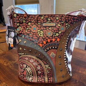 NWT Nicole Lee Vintage Style Sara Boston Shoulder Bag